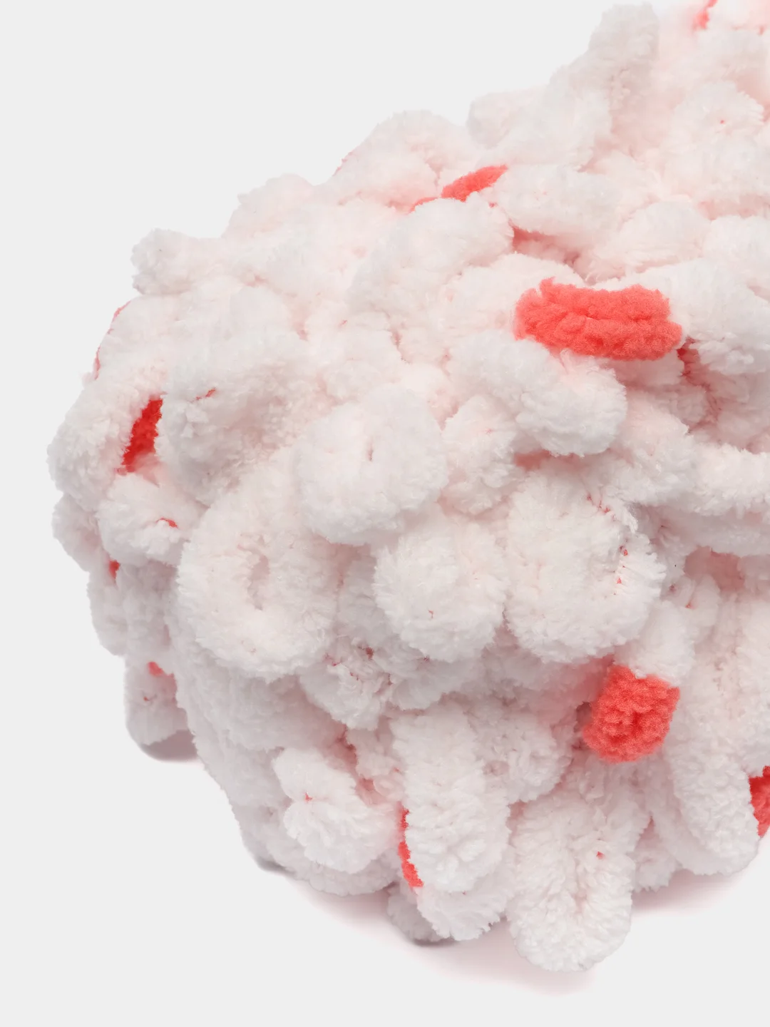 Коралловый меланж пряжа Alize Puffy Color, петельки большие, 100 г, 9 м