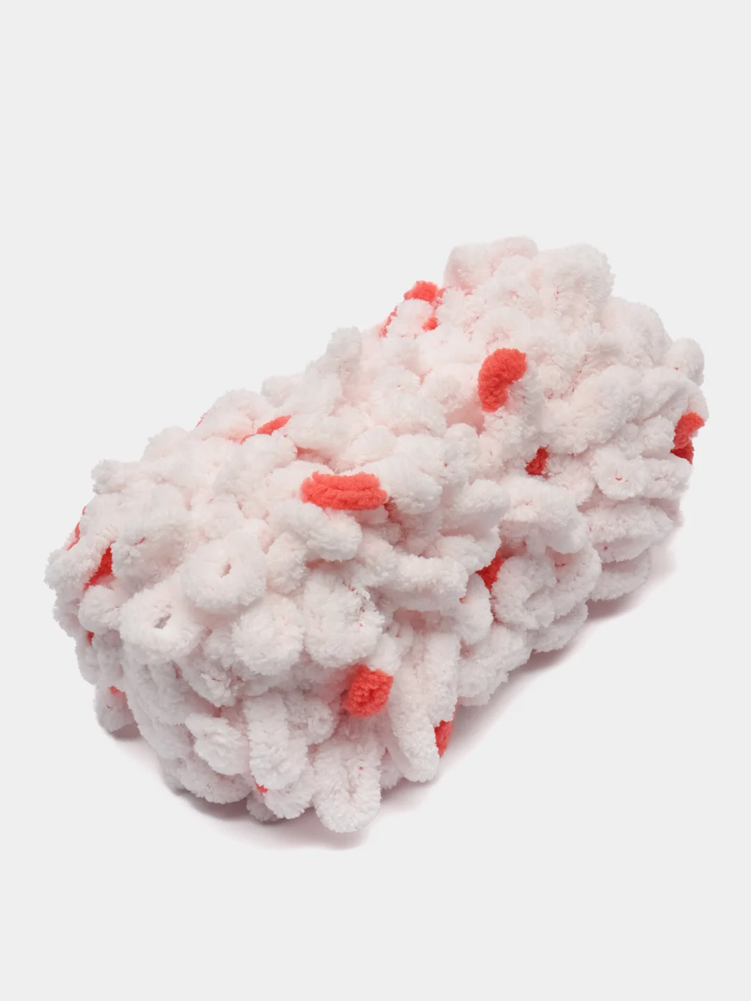 Коралловый меланж пряжа Alize Puffy Color, петельки большие, 100 г, 9 м