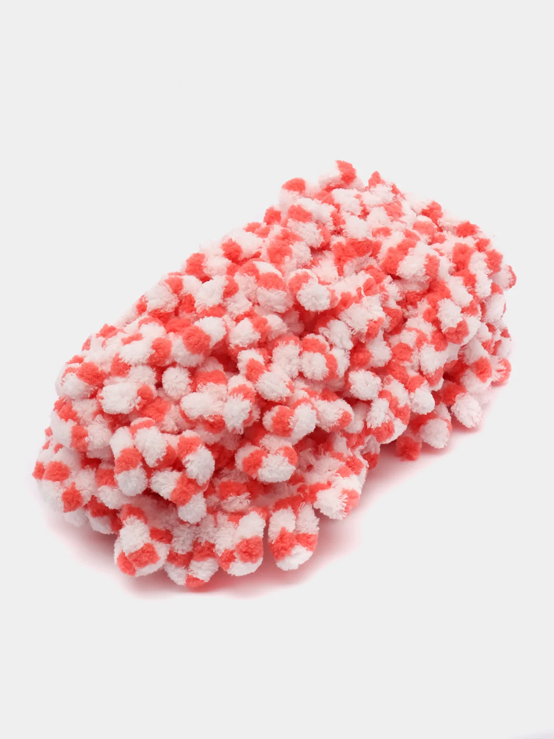 Кораллово-розовый пряжа Alize Puffy Color, петельки большие, 100 г, 9 м