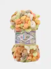 Медный пряжа Alize Puffy Color, петельки большие, 100 г, 9 м