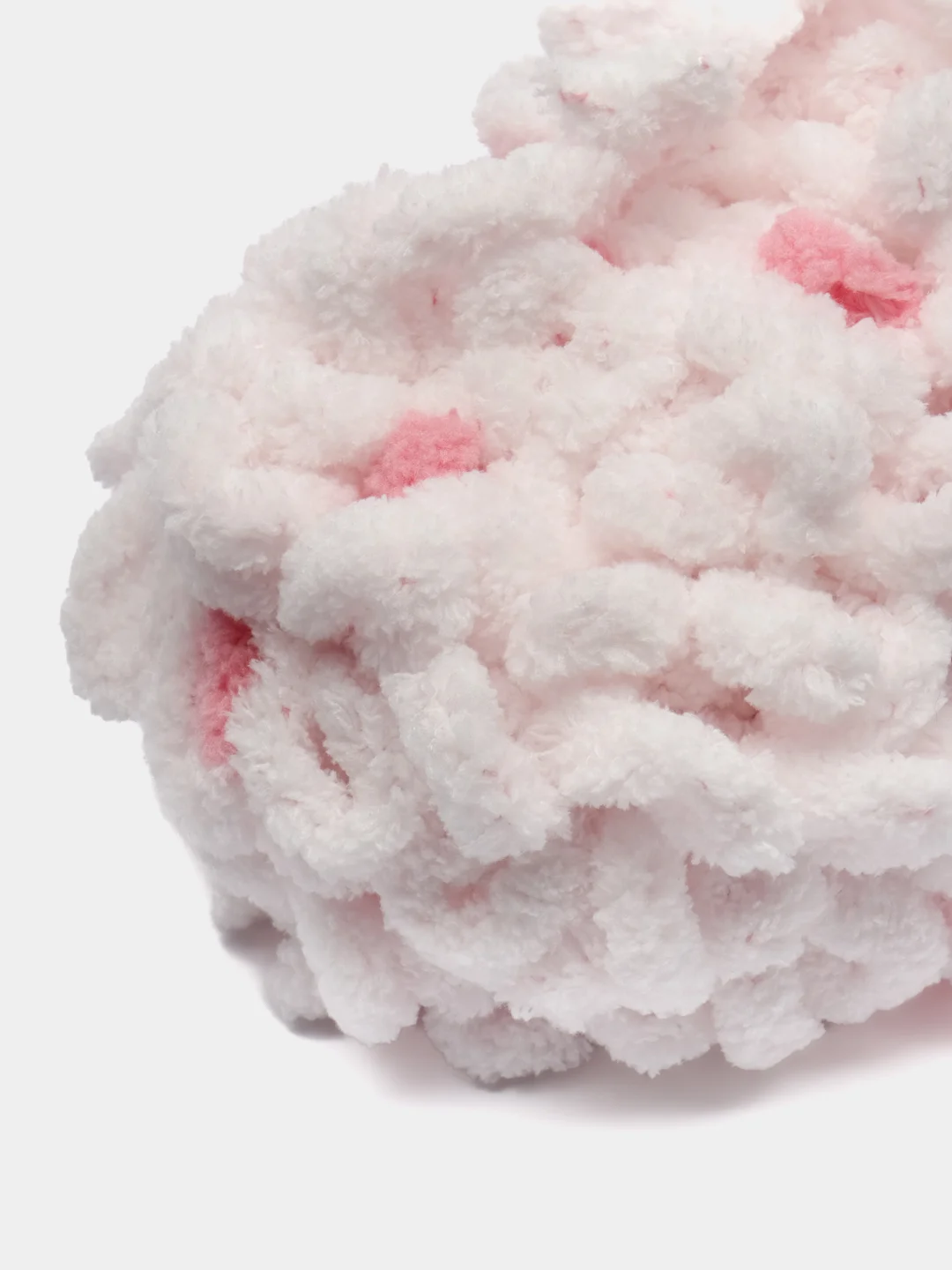 Пастельно-коралловый пряжа Alize Puffy Color, петельки большие, 100 г, 9 м