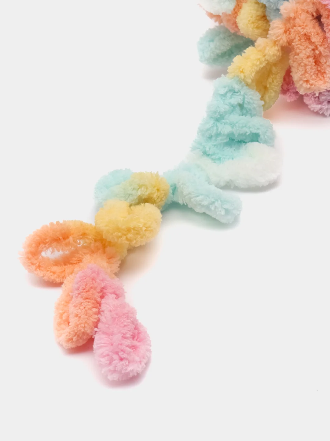 Рыжий пряжа Alize Puffy Color, петельки большие, 100 г, 9 м
