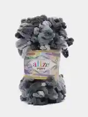 Угольный пряжа Alize Puffy Color, петельки большие, 100 г, 9 м