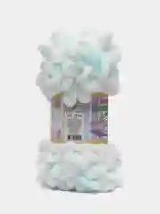 Лазурный пряжа Alize Puffy Color, петельки большие, 100 г, 9 м