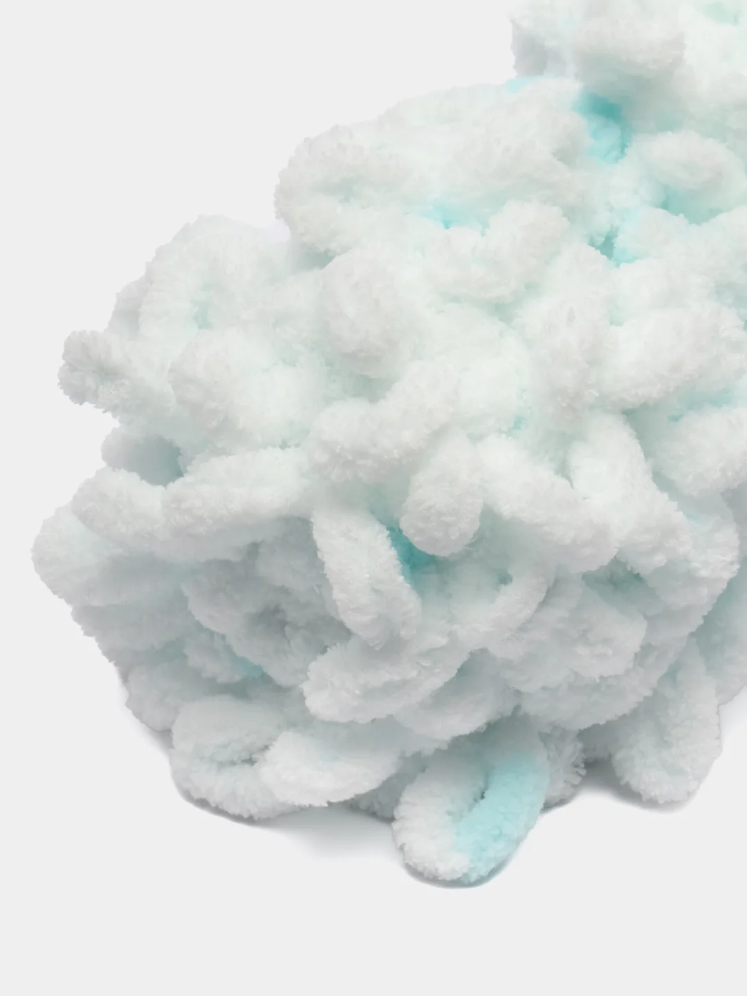 Лазурный пряжа Alize Puffy Color, петельки большие, 100 г, 9 м