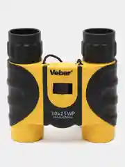 Бинокль Veber WP 10x25 черный/желтый