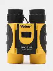Бинокль Veber WP 10x25 черный/желтый