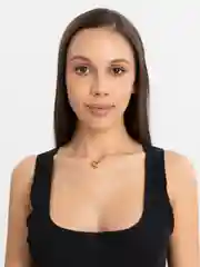 Золотой чокер сердце на леске / Чокер Невидимка / Подвеска на леске / Чокер сердечко