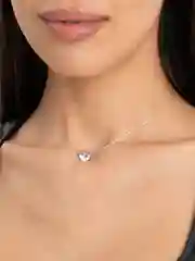 Ледяной чокер на леске, с подвеской