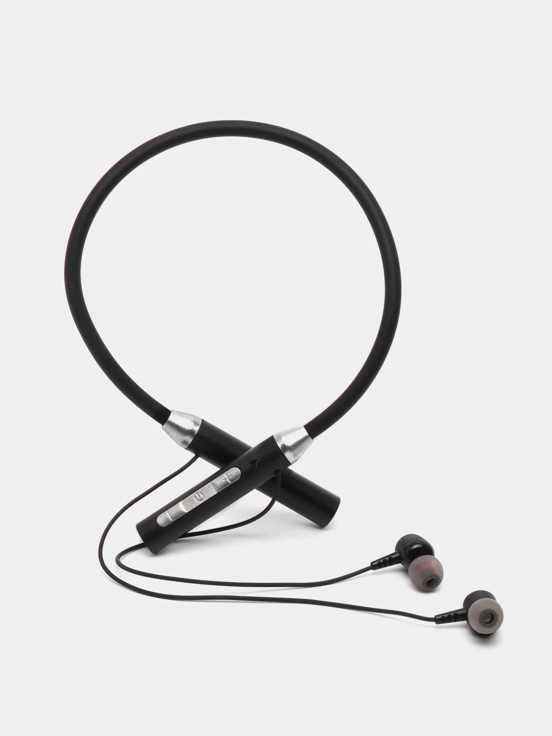 Черный беспроводные магнитные наушники с микрофоном Music 12D / G08 bluetooth для занятий спортом