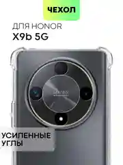 Прозрачный чехол для Honor X9b 5G/ Magic 6 Lite 5G/ X8b/ X7b силиконовый противоударный BROSCORP углы