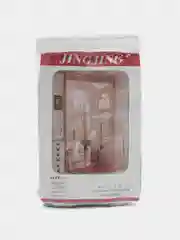 Серый металлик нитяная штора "Кисея", с люрексом, 2 х 1 м