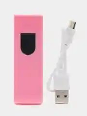 Розовый зажигалка электронная  USB