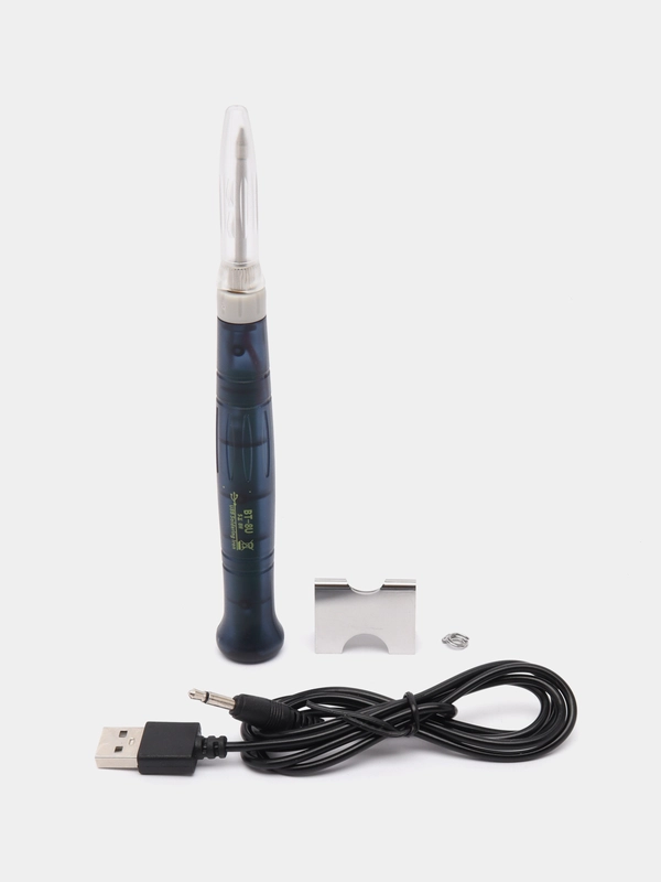 Портативный мини-электрический паяльник USB 5В/8Вт (подставка, кабель, колпачок и припой)
