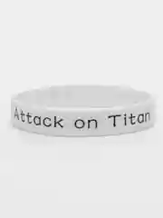 Белый силиконовый браслет по аниме  "Attack on titan" (Атака титанов)