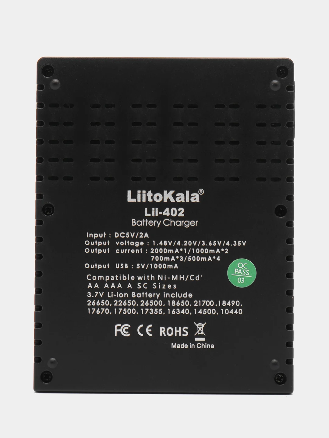 Интеллектуальное зарядное устройство LiitoKala Lii - 402, 4 аккумулятора, 18650