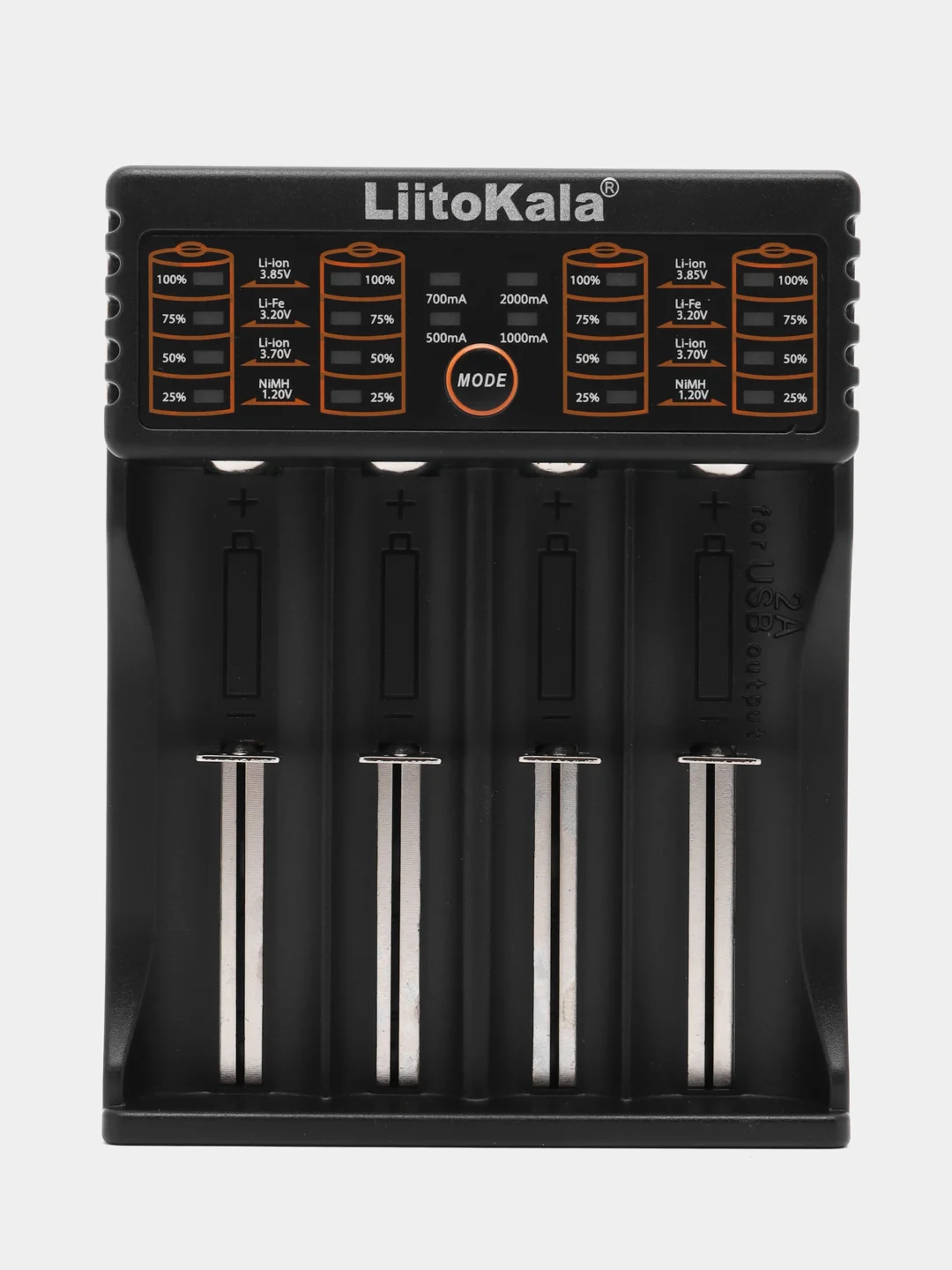 Интеллектуальное зарядное устройство LiitoKala Lii - 402, 4 аккумулятора, 18650