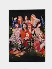 Зеленый плакат кпоп TWICE, k-pop, Твайс, постер