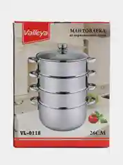 Мантоварка Valleya, 26 см, 4 уровня, 3 решетки