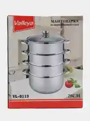 Мантоварка Valleya, 28 см, 4 уровня, 3 решетки