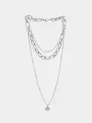 Сборная серебряная цепочка (40-90 см) на карабине