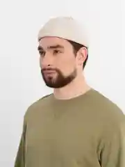 Бежевый кепка без козырька бейсболка (шапка бини, докер)