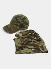 Тёмно-зелёный бейсболка, балаклава тактическая. Кепка с балаклавой