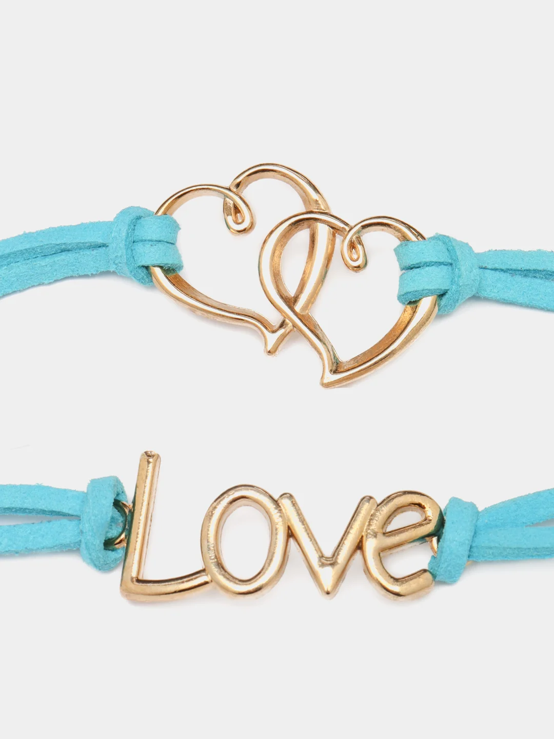 Голубой женский браслет Love
