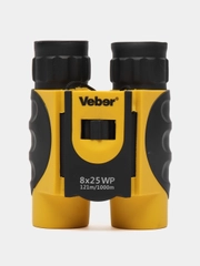 Бинокль Veber WP 8x25 черный/желтый