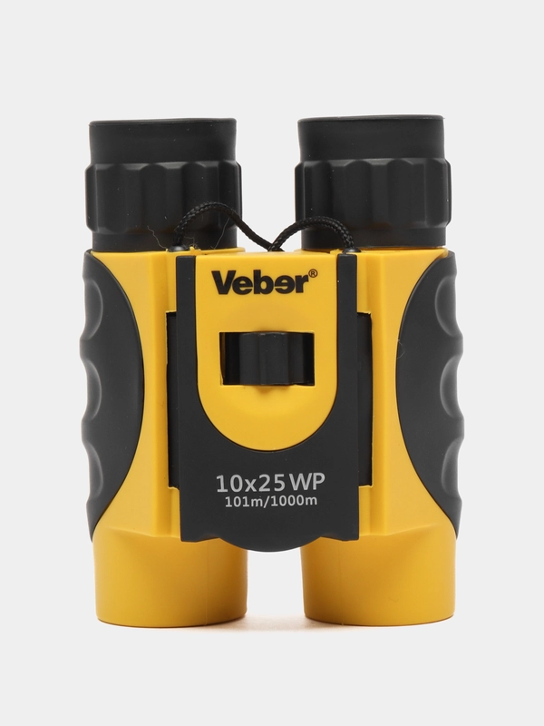 Бинокль Veber WP 10x25 черный/желтый