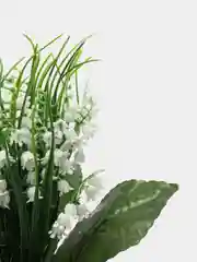 Белый ландыши искусственные в горшке / декор для дома