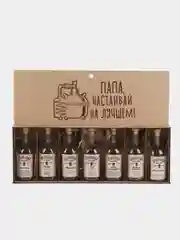 Подарочный набор для приготовления настоек, подарок папе, подарок мужчине 7 бутылок