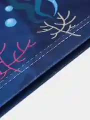Синий меланж шапочка для плавания детская, тканевая шапочка в бассейн для мальчиков и девочек