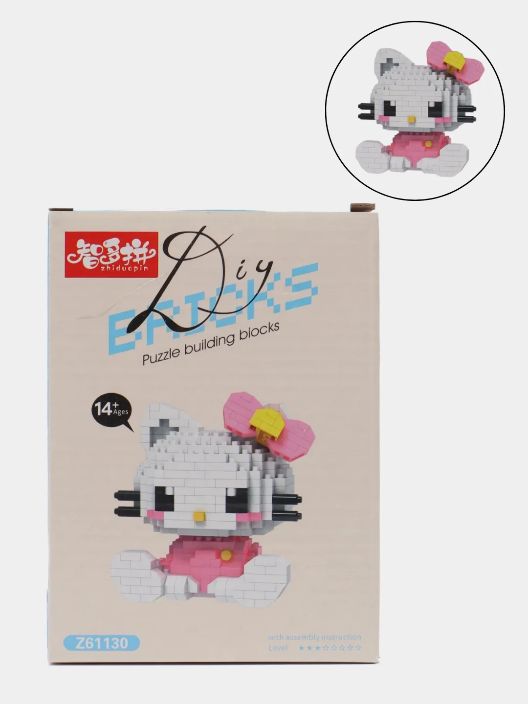 Белый конструктор Hello Kitty, 3D конструктор для мальчиков, девочек, Куроми