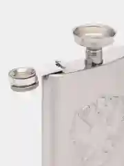 Серебряный подарочный мужской набор Фляжка со стопками - фляга и рюмки из нержавеющей стали