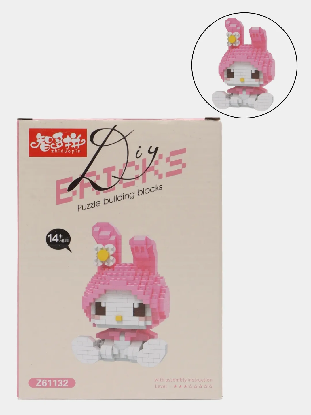 Розовый конструктор Hello Kitty, 3D конструктор для мальчиков, девочек, Куроми