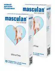 Презервативы Masculan Ultra Fine №10, 2 уп. (20 шт., особо тонкие с обильной смазкой)