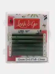 Зеленый черные ресницы Lash&Go, 16 линий