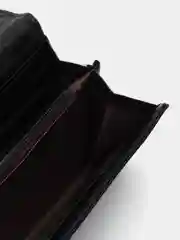 Черный кошелек женский на магните