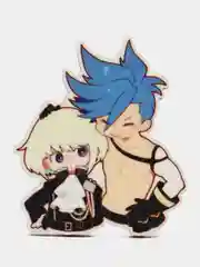 Синий значок деревянный, по мотивам аниме Promare (Промар)