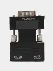 Портативный адаптер переходник, конвертер HDMI - VGA, с аудио выходом 3,5 мм