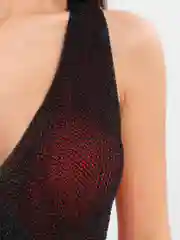 Черный пляжное прозрачное вязаное платье туника летнее с вырезом