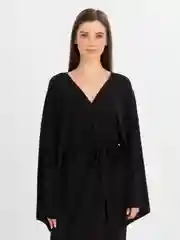 Черный туника кимоно