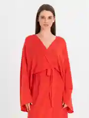 Красный туника кимоно