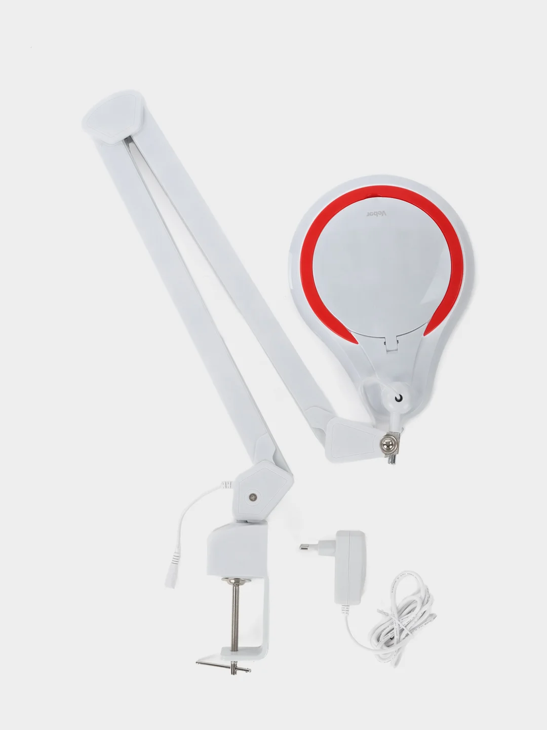 Лупа Veber 8608D 5D (5 дптр, 127 мм) на струбцине с подсветкой LED