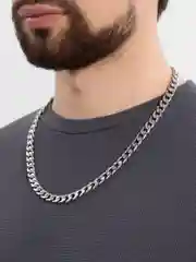 Серый цепочка на шею мужская