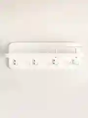 Белый ключница с полкой из дерева