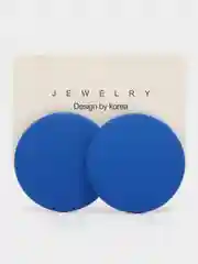 Синий круглые серьги, цветные, матовые / Серьги геометрия