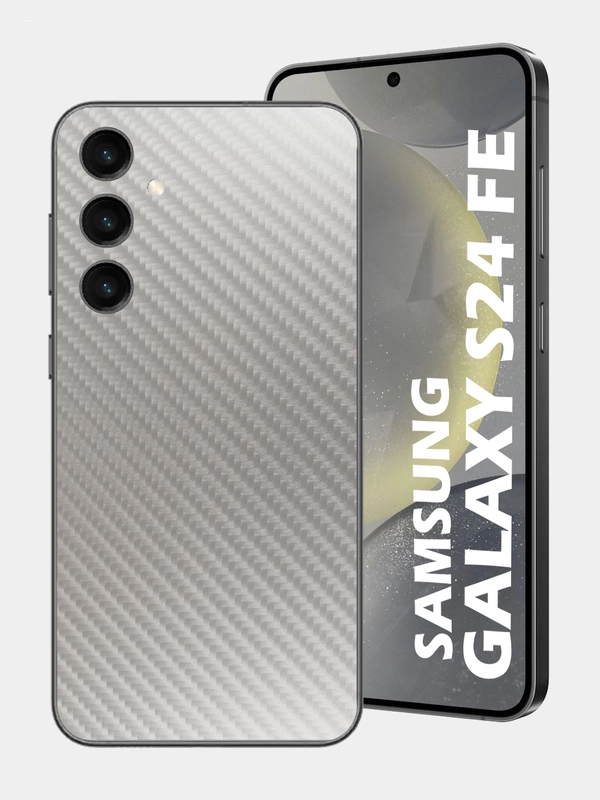 Защитная пленка для Samsung Galaxy S24 FE под карбон на заднюю часть, назад Самсунг S24FE