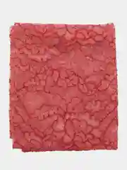 Коралловый меланж гипюр, кружево стрейч. Размер 30 / 140-150 см